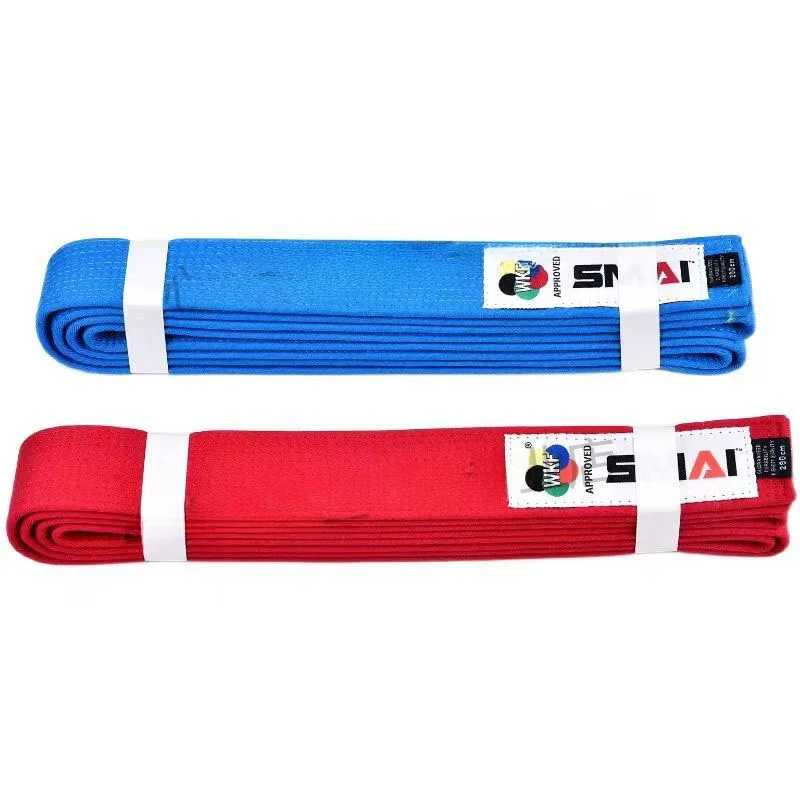 SMAI Karate Cetition Red Blue Belt WKF Certified Emp Hand ape Belt Middle Hollow Association Designated Brand