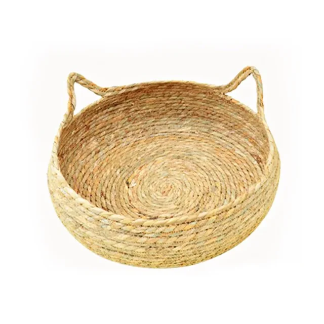 Four Seasons Cat Bed Woven Removable Upholstery Sleeping House Cat Scratch Floor Rattan Washable Cats Pet Products Accessories 5