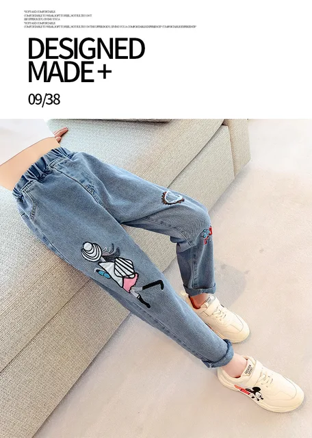 High Waist Baggy Jeans Girls Fashion Comfy Casual Straight Leg