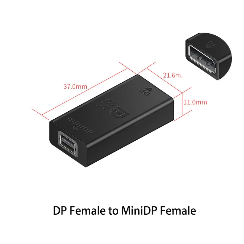 1PCS Mini DP zu DP Konverter Stecker Stecker auf Buchse Thunderbolt 2 Apple Laptop Monitor Konverter 8K60HZ 4k 2K/1,4Hz – Detail 10