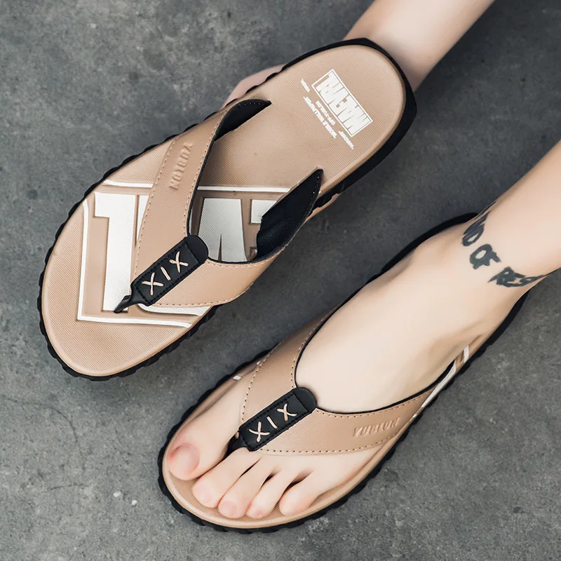 

Slippers for men, summer fashion, slip resistant and deodorant sports, wear-resistant flip-flops, outdoor beach