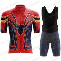 2023 Spider Cycling Jersey Set Popular Hero Cycling Clothing Cartoon Anime Road Bike Shirts Suit Summer Bicycle Tops MTB Maillot 2