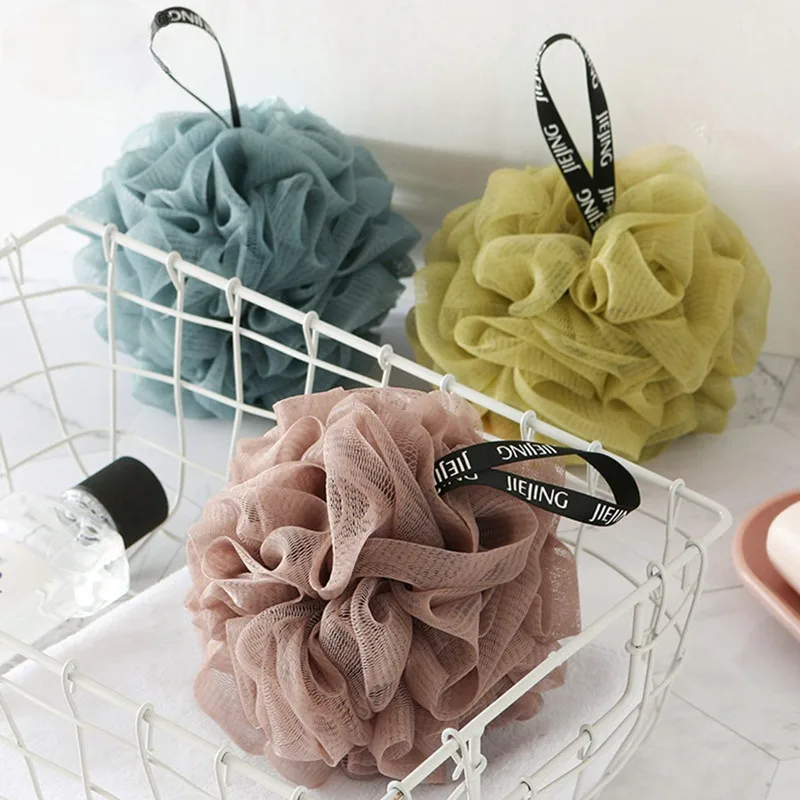 Bath Sponge Balls Brush Shower Scrubbers Bath Ball Body Cleaner Back Bubble Scrubber Soft Wash Mesh Durable Adult Bathroom Tool 2