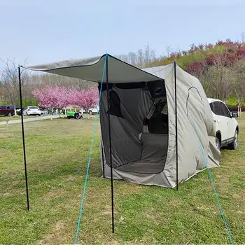 SUV 차량 후면 텐트, 방수 캠핑 쉘터 캐노피, 자동차 트레일러 익스텐션 텐트, 자가 운전 투어 피크닉 바비큐용