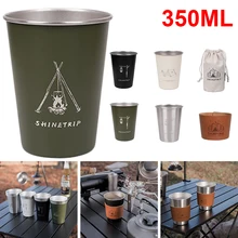 

4Pcs 304 Stainless Steel Water Cup Set Coffee Mug 350Ml Large Capacity Beer Drink Cup for Camping Outdoor Picnic Tea Drink Mug