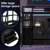 Twin Metal Loft Bed with Desk and Cabinet Loft Bed Twin Size Bed Frames Loft drawer top of wood to increase the service life. 4