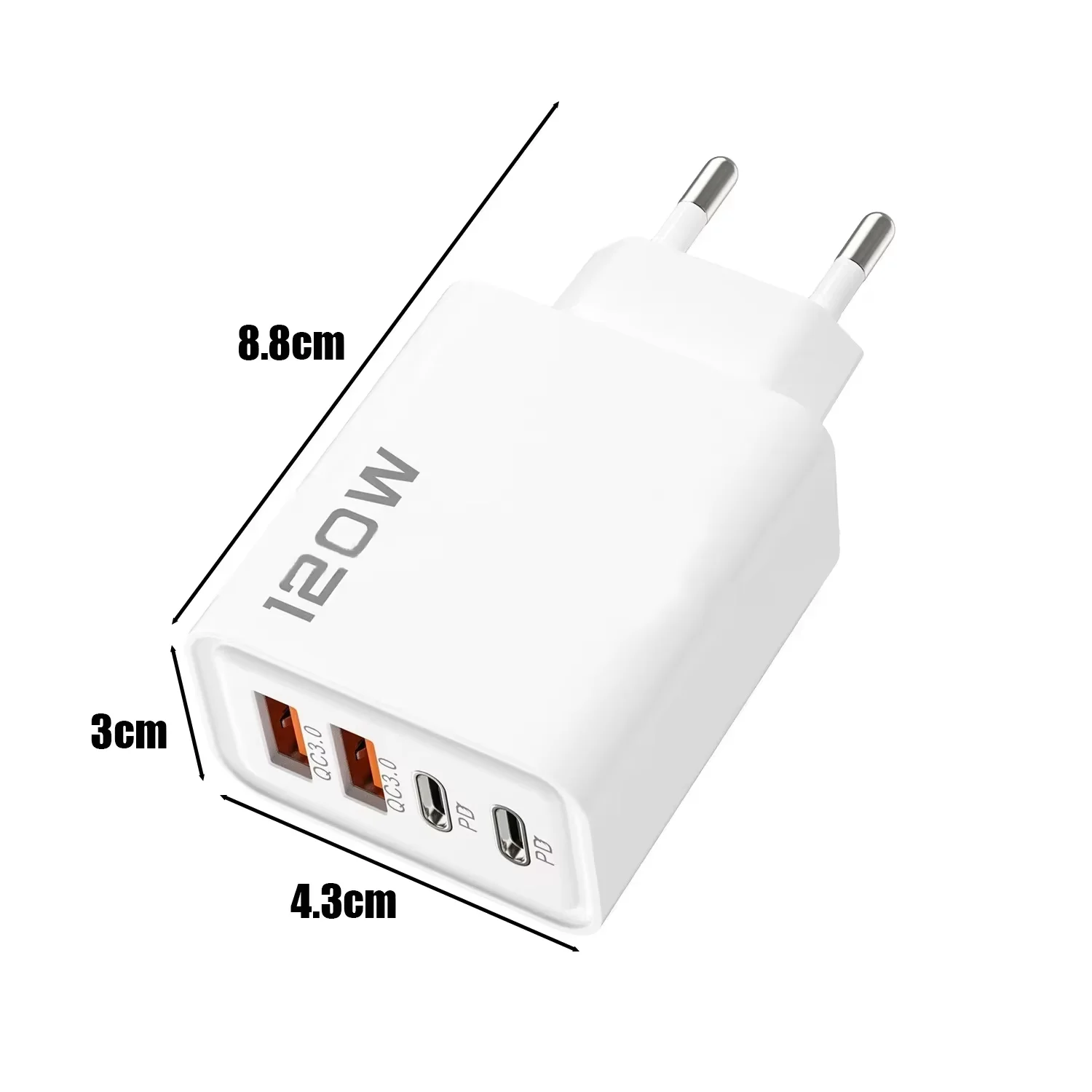 ตัวเลือกสินค้า อะแดปเตอร์ชาร์จเร็ว 120W PD USB-C สำหรับมือถือทุกแบรนด์