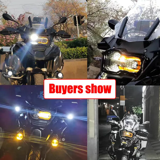 Protecteurs De Phare Antibrouillard Aramox Pour BMW R1200GS/R1250GS Adventure - Aluminium, Bleu, Référence 1K6941005S/1K6941006S