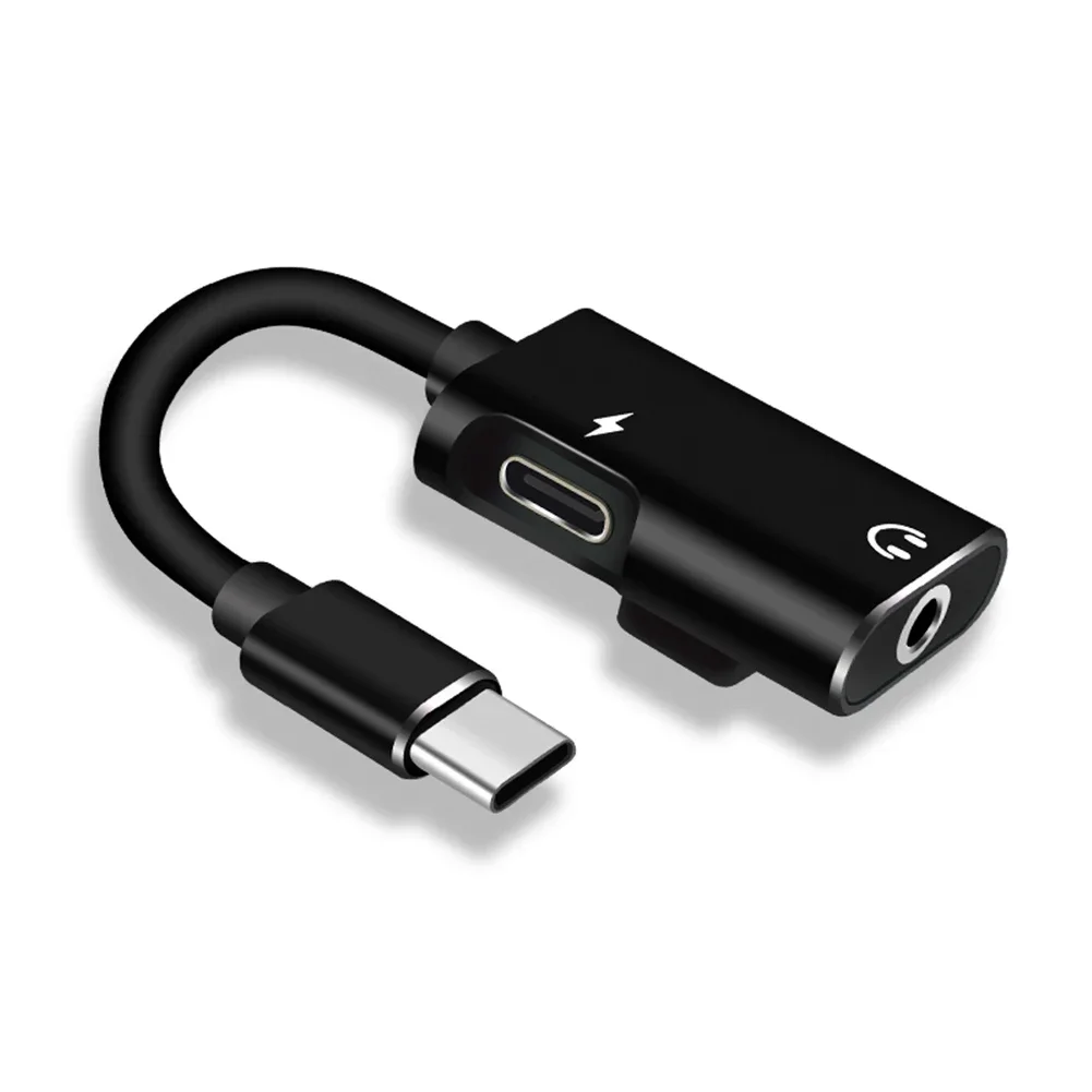 Universal USB-C to 3.5mm Audio Splitter and Charger Adapter