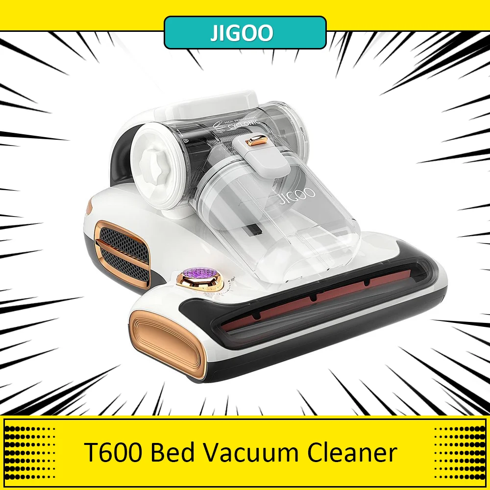 JIGOO - Aspiradora para colchón de cama: T600 con luz UV, 700 W 15