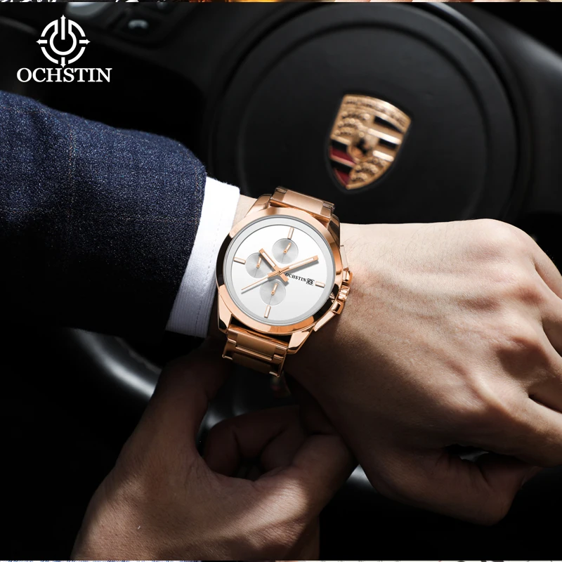 Ochstin Promotional 2024 Leisure minimalist Pilot Series Multi functional Quartz Movement Men's Quartz Watch