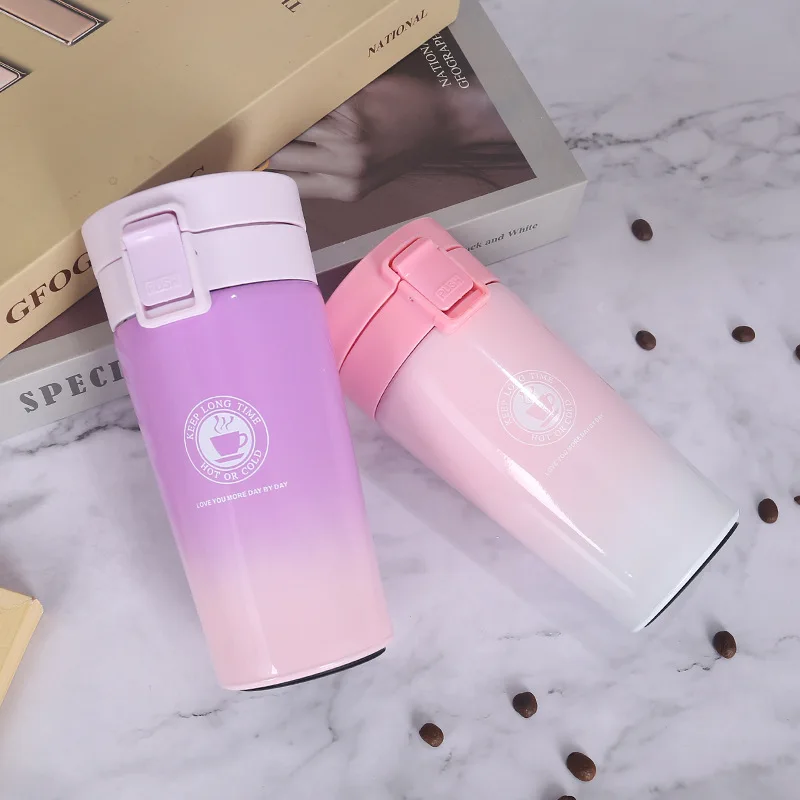 380ml 더블 스테인레스 스틸 304 커피 머그잔 누출 방지 보온병 머그잔 여행 열 컵 보온병 머그잔 물병 차 머그잔 선물
