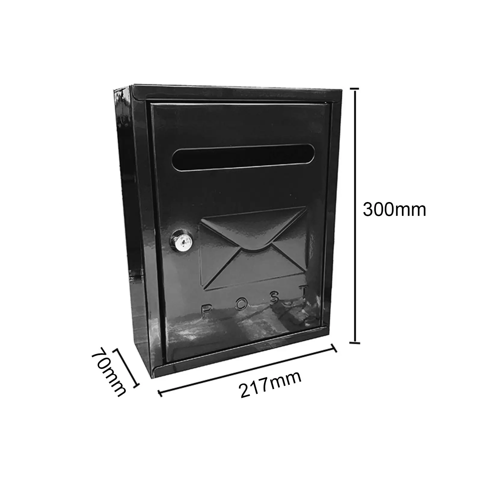 Locking Wall Mailbox Outdoor Mail Box Weatherproof Multipurpose 21.7x30x7cm for Mailings, Envelopes, Magazines Large Capacity