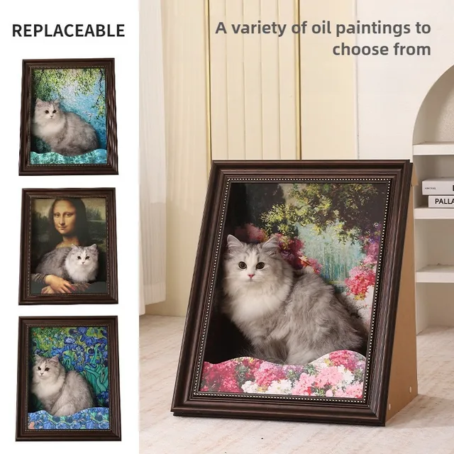 Boho Cat Bed Mona Lisa Cat Scratcher Bed Monalisa Frame