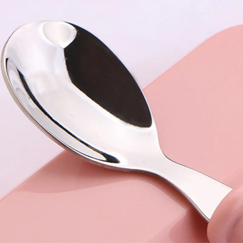 Description Picture 6 of itemBaby Gadgets Tableware Set Children Utensil Stainless Steel Toddler Dinnerware Cutlery Cartoon Infant Food Feeding Spoon Fork