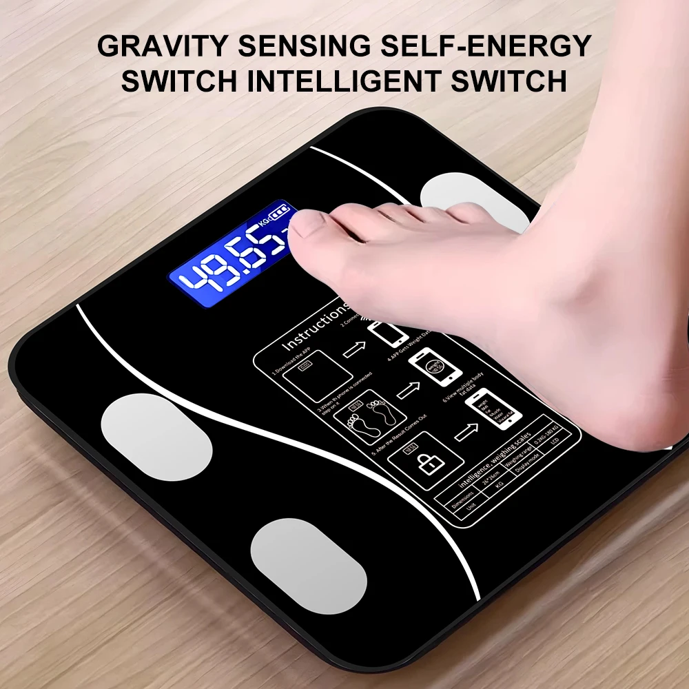 INSMART Smart Body Weight Scale Digital Body Composition Body Weight Balance Bioimpedance Scale BMI Floor Scales Bathroom Scale 4