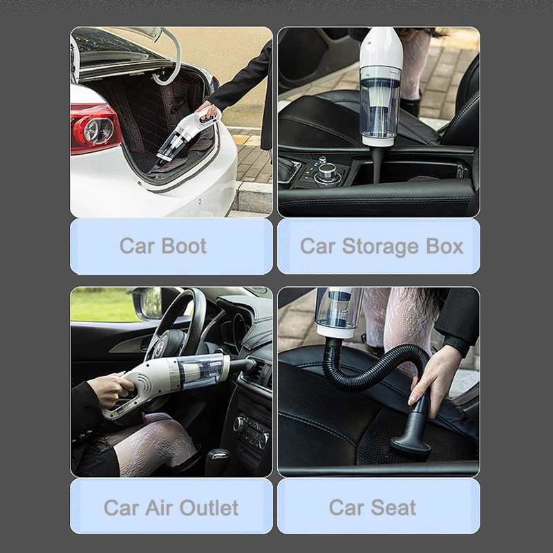 Car Vacuum Cleaner for Office Car Pet Hair Cordless Household USB Chargable 13000Pa Suction Handheld Vacuum Cleaners vacuum cleaner handheld vacuum cleaner wireless vacuum cleaner portable vacuum cleaner