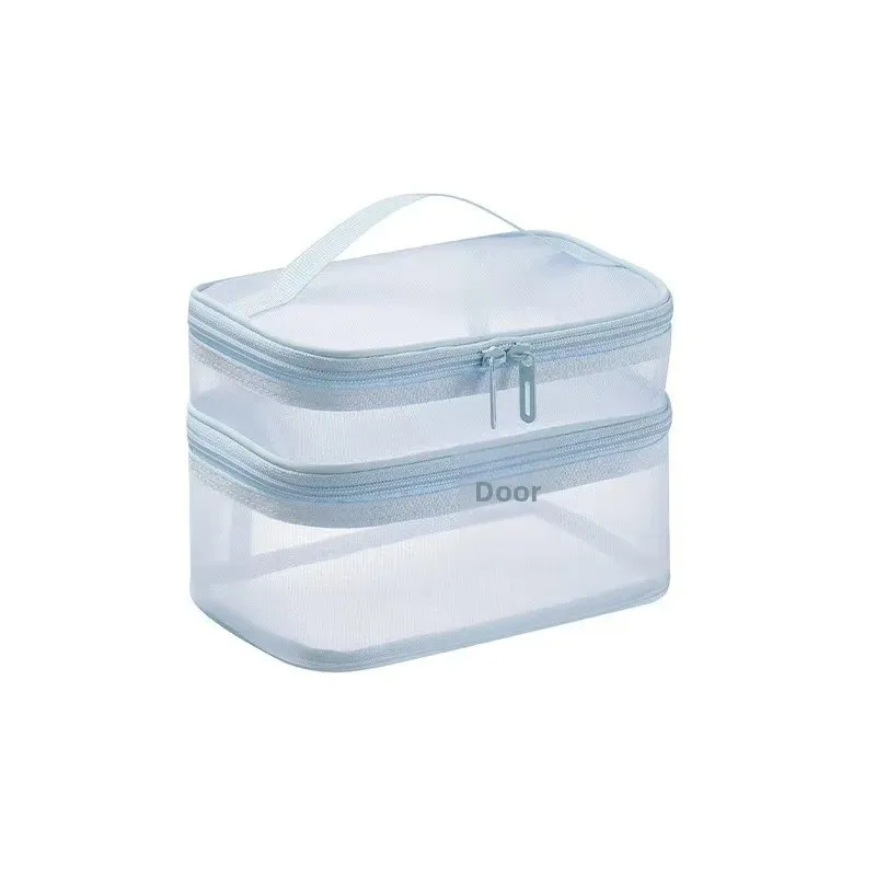Spacious Nylon Mesh Cosmetic and Toiletry Travel Organizer