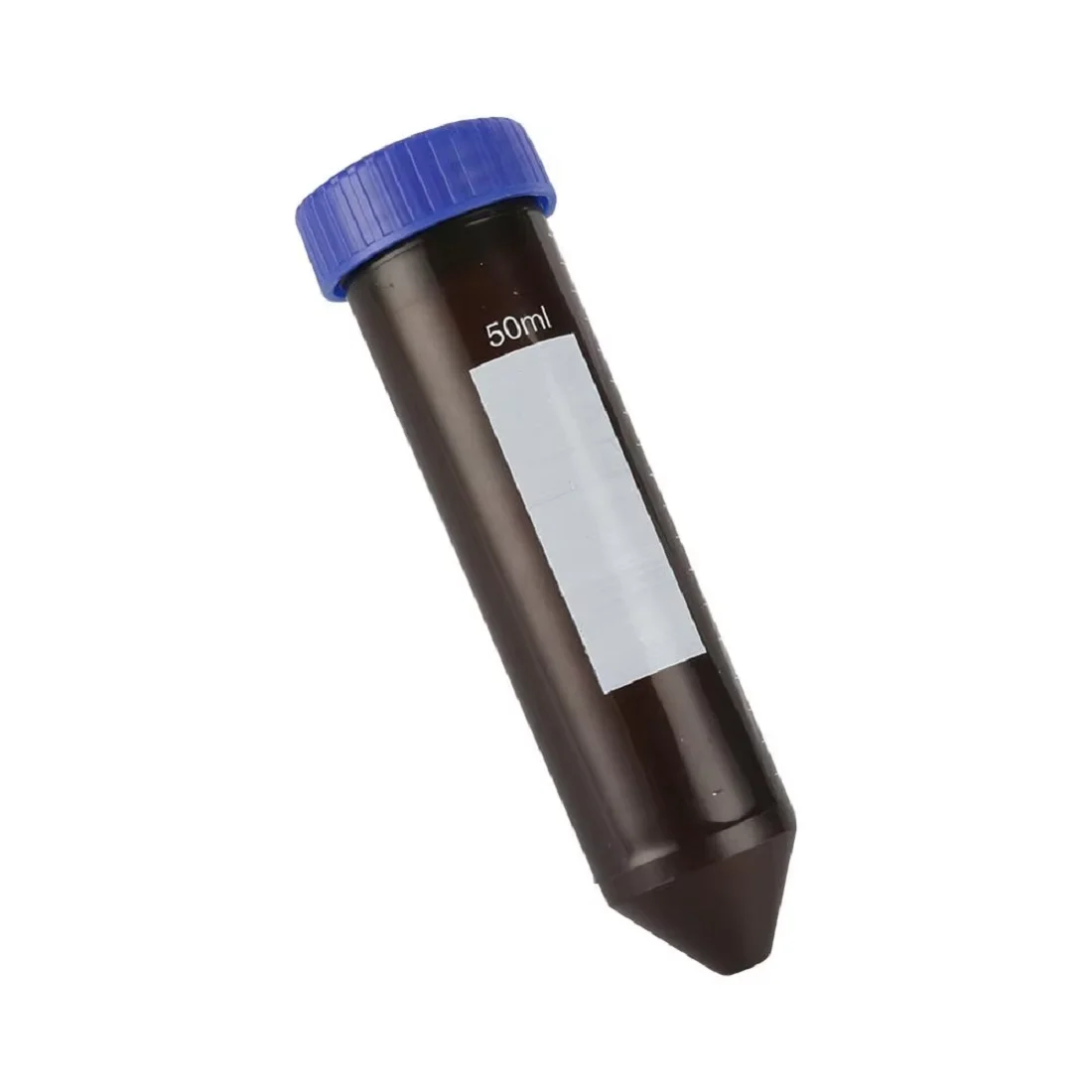 10 Pcs 50ml Plastic Brown Centrifuge Test Tube with Scale Line Screw Cap Cone Bottom Laboratory Analysis Sample Container