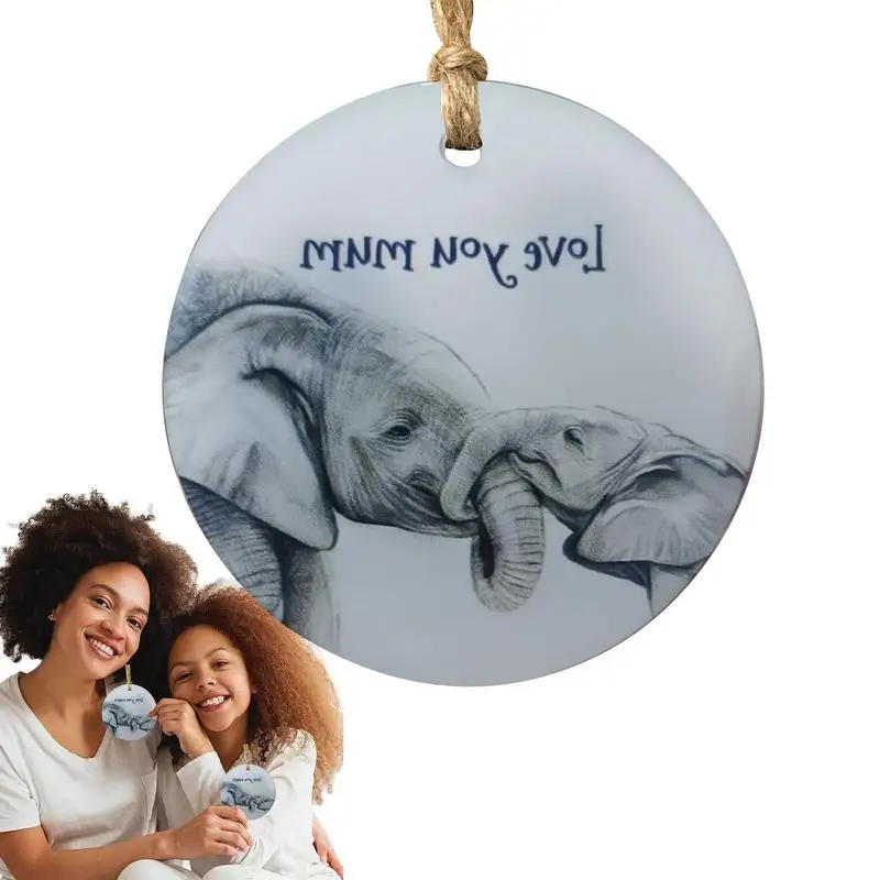 

Mom And Baby Elephant Ornament Acrylic Elephant Mother And Child Gift Mom Elephant Gift Love You Mom Pocket Gift Love Your