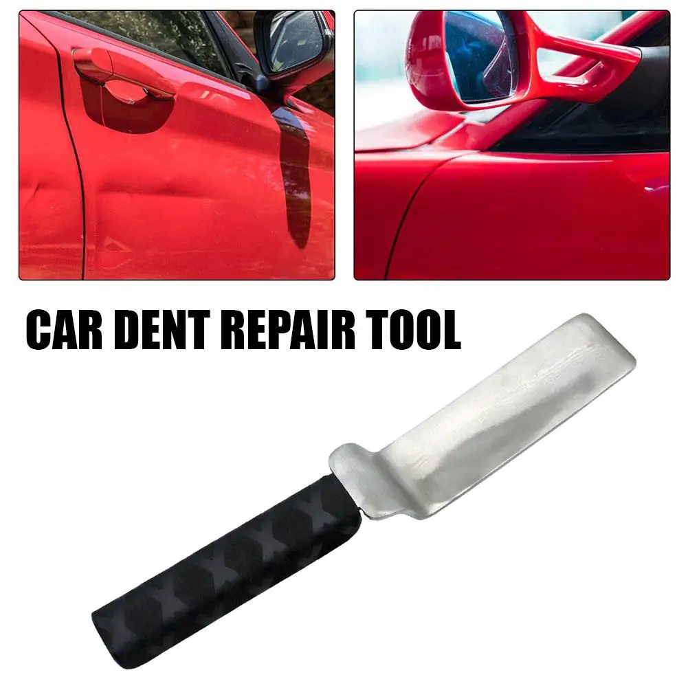 Car Dent Repair Tool Paintless Dent Repairing Knock Pads Rubber Handle Stainless Steel Backing Plate Body Dent Removal Tool