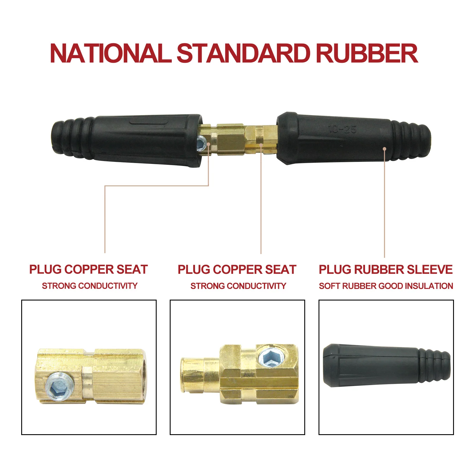 Welding Cable Joint Quick Connector DINSE-Style DKJ10-25 DKJ35-50 AWG wires Quick Fitting Plug Socket 2 Set welding cable connector