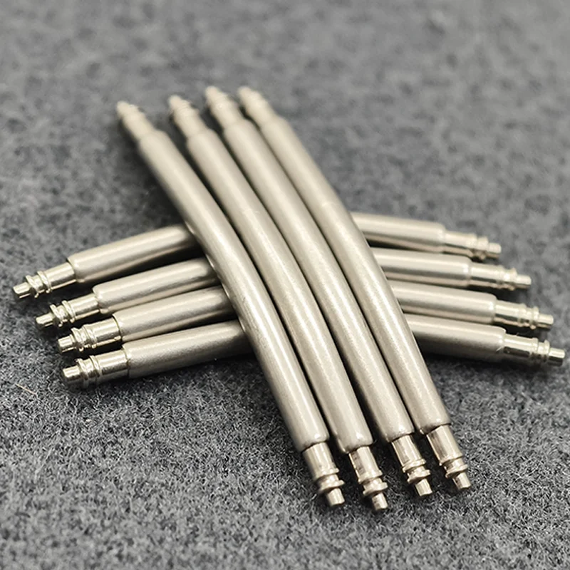 Premium Stainless Steel Curved Spring Bar Set - 10PCS Watch Strap Link Pins for Bracelets (Dia 1.5mm & 1.8mm)