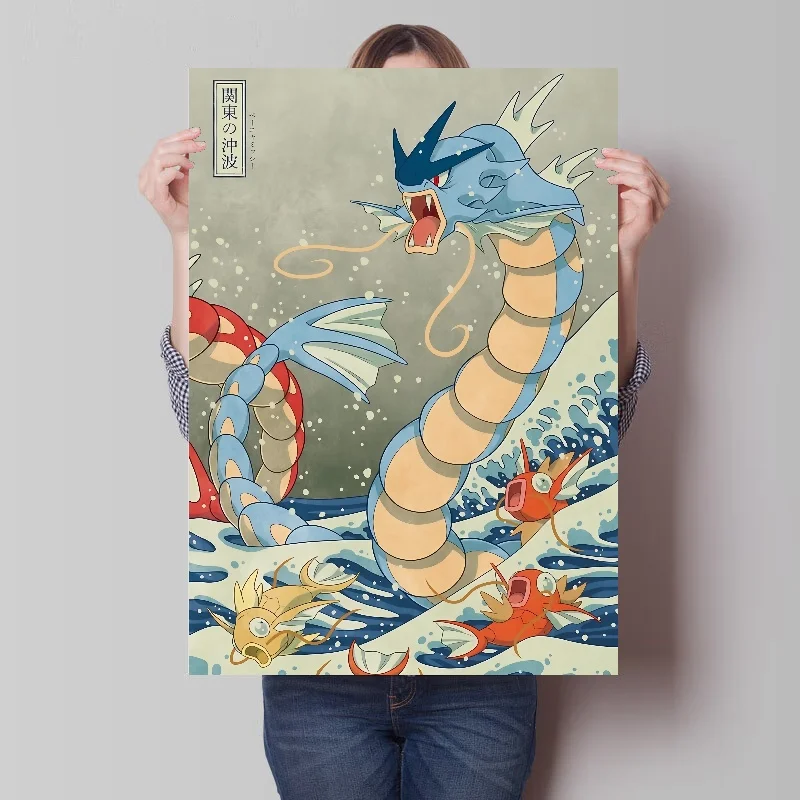 子供のためのポケモン漫画キャンバスポスター、アニメアクション