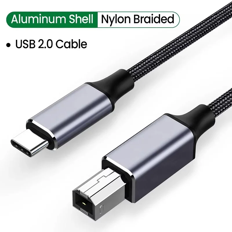 Premium USB Type A to USB Type B 2.0 Cable for Printers and Scanners