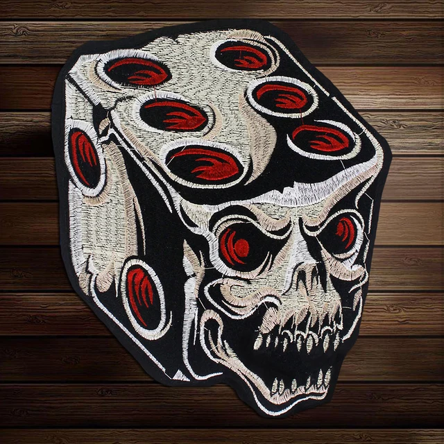 Patch Harley Davidson Toppa Termoadesiva Teschio Con Rosa Grande