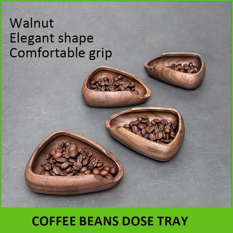 Ceramic Wood Coffee Beans Dose Trays Weighing Bean Dish Measuring Tray Espresso Coffee Accessories Weighing Tool Kitchen