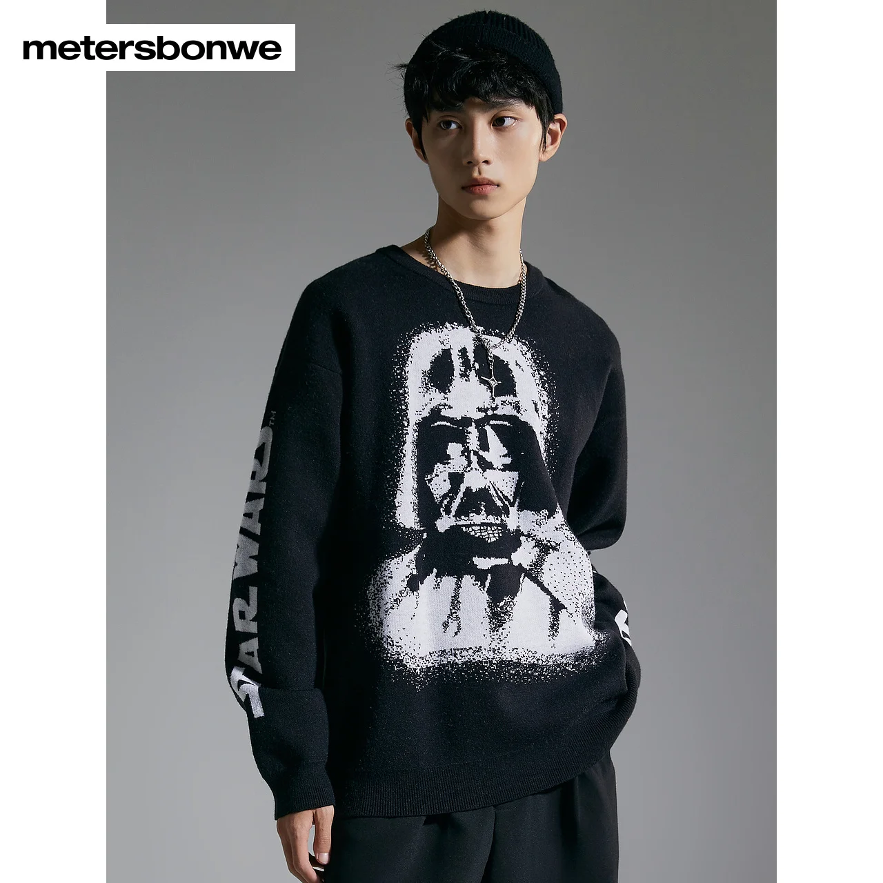 Metersbonwe Crew Neck Sweater 2023 Winter Men Special Personality Pullover Sweater Red Christmas Casual Warm Top Brand
