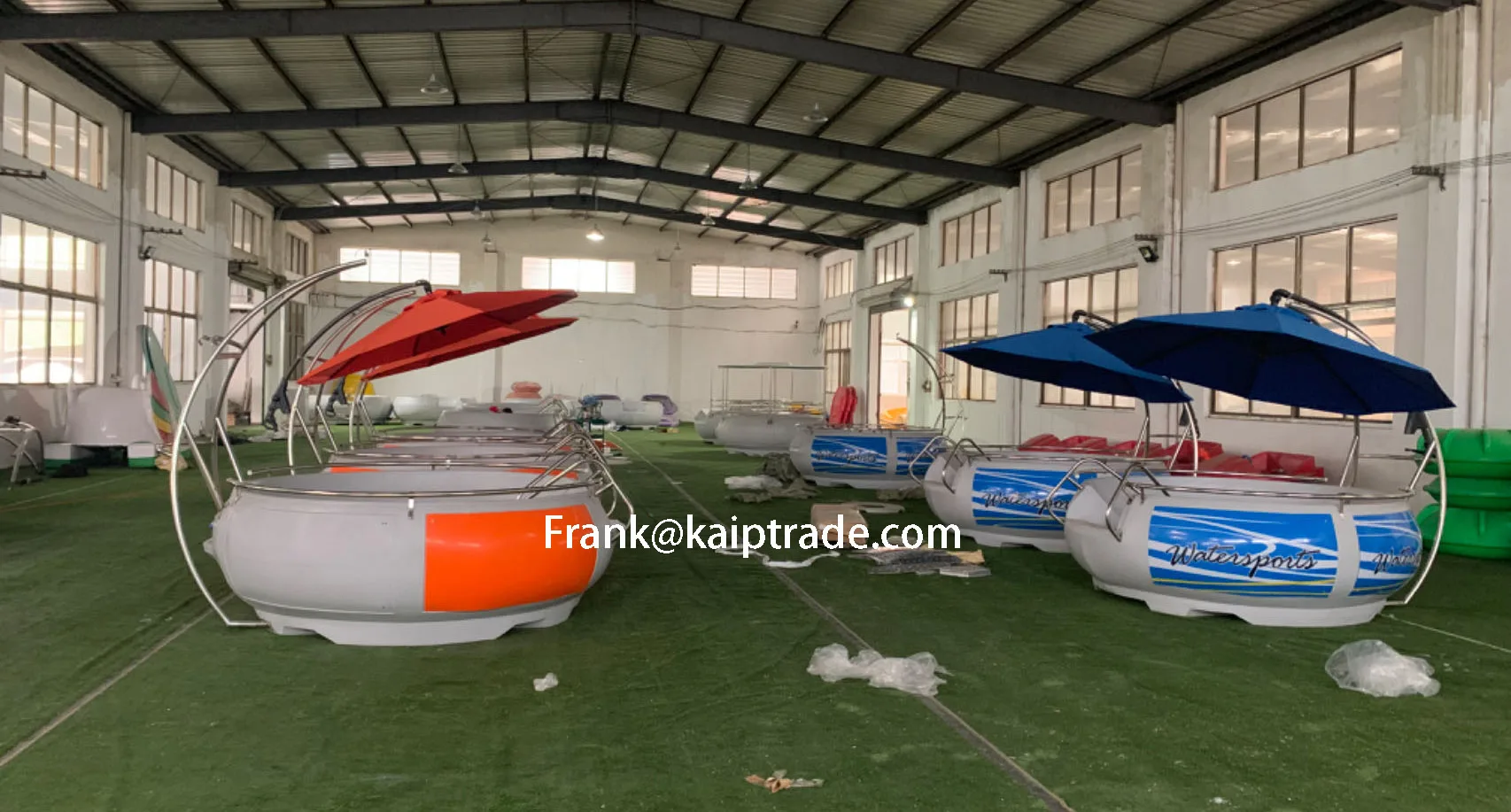 Entertainment commercial party Rotational molding plastic material LLDPE Barbecue size BBQ Donut Boat For Sale