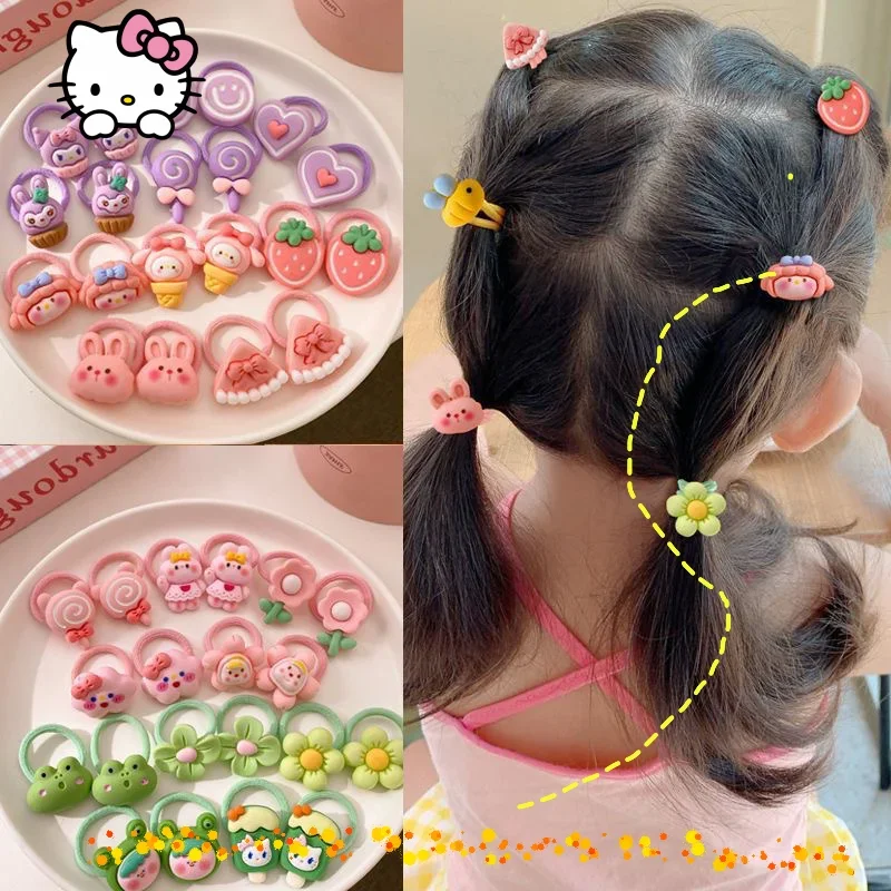 

5 шт. Подвески детское кольцо для волос не навредит детям Милая модель игрушка мультяшный зажим девочка кавайная Мелодия аксессуары головной убор челка