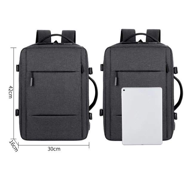 Cabin Max Santiago - Mochila de equipaje de mano para laptop, 22 x 14 x 9  pulgadas, funda acolchada integrada para laptop, equipaje de mano aprobado