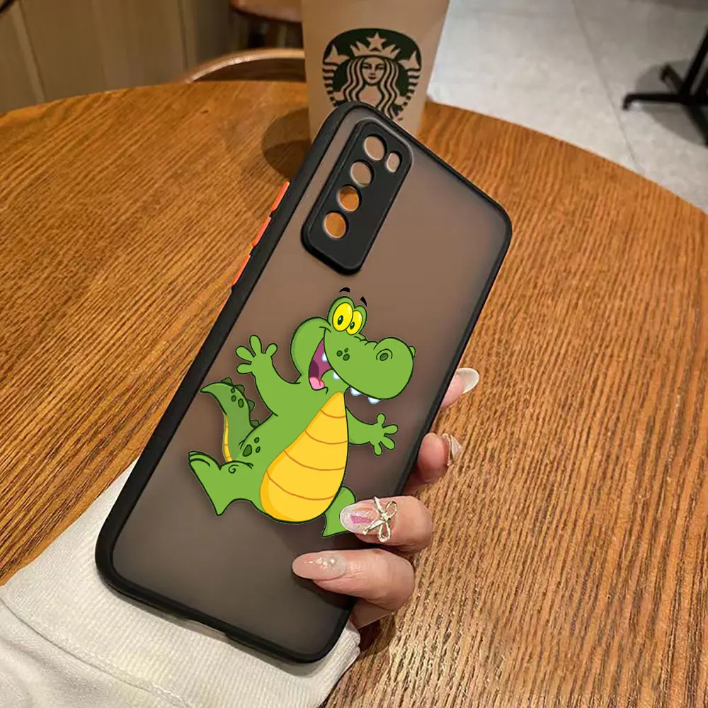 thumbnail image 1 of Funda mate para Huawei NOVA Y70 10 9 8SE 8 7SE 7I 7 6 5I 5 4 3I 4G 5G PC Funda Coque Capa Shell lindo dibujos animados cocodrilo, 1 of 5