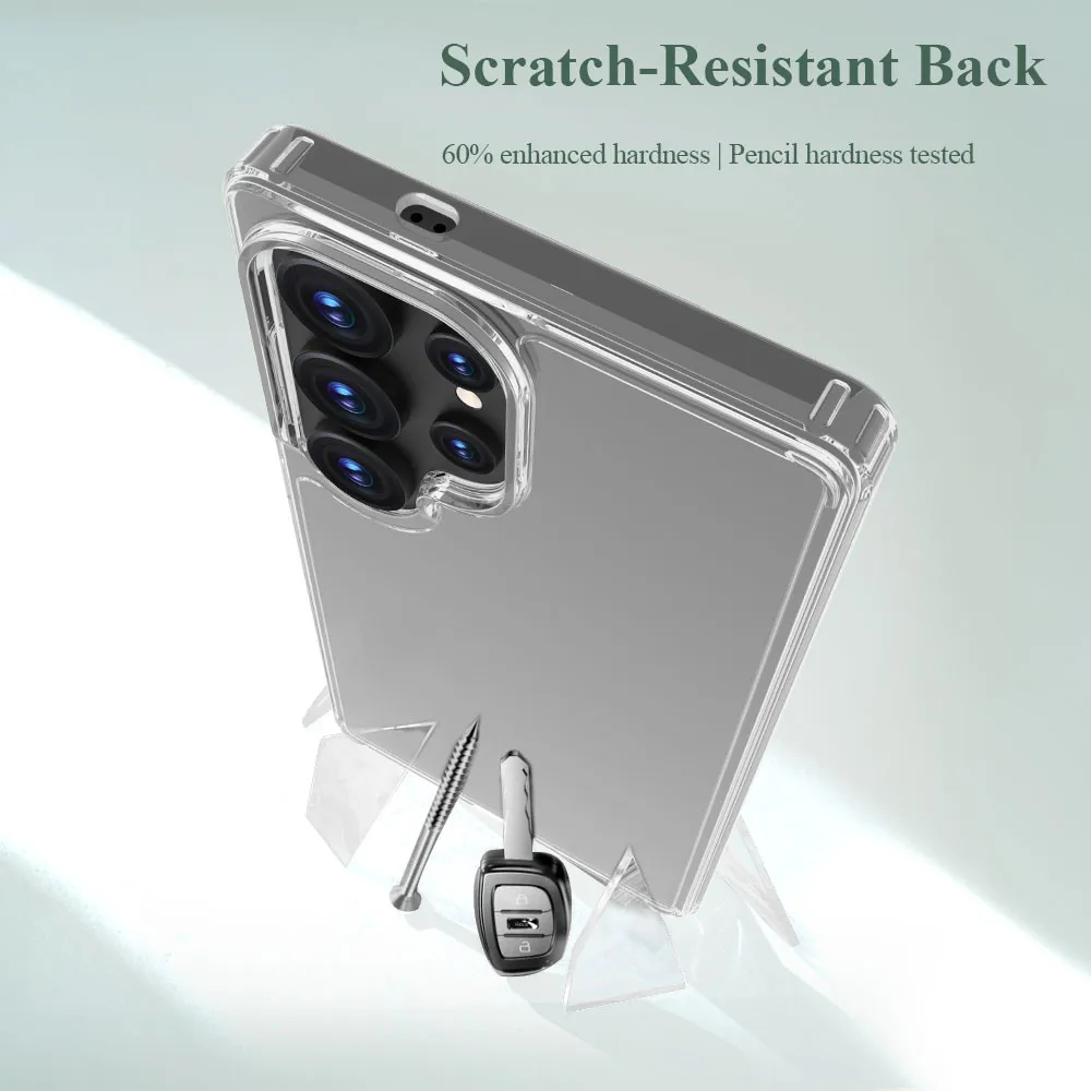 LeReach TOC Clear Protective Case with TPU Frame and Hard PC Back