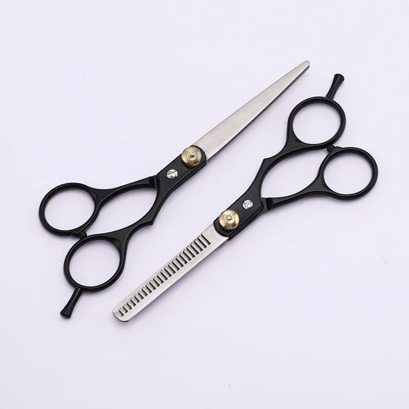 Hair cutting scissors Stainless Steel Scissors 6 inches Hairdressing Products Haircut Cutting Barber For Home Human & Dog Cat Pets