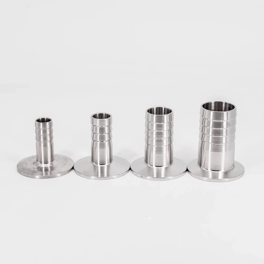 Pipe Fitting 6 8 10 12 14 16 19 25 32 38 mm Hose Barb 0.5" 1" 1.5" 2" Tri Clamp SUS 304 316L Stainless Steel Sanitary