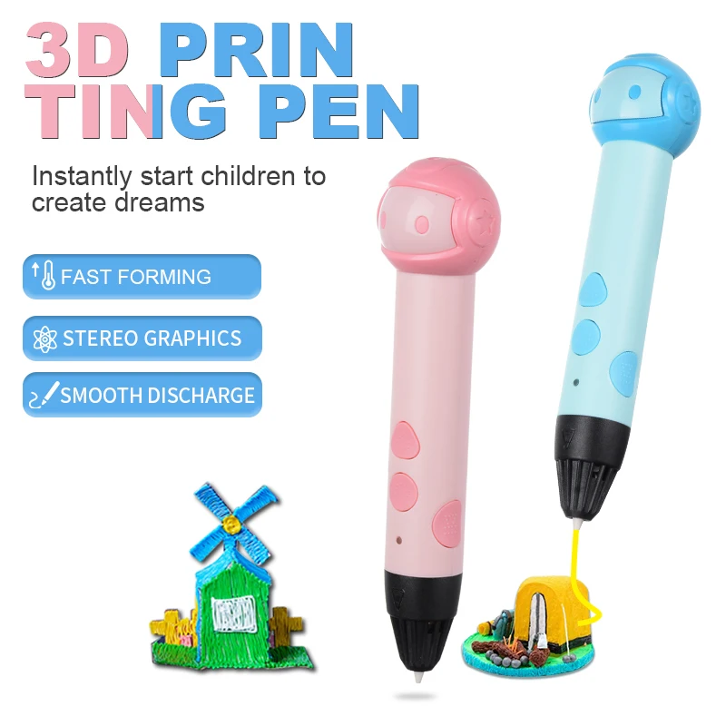 3D Pen Professional Printing 3D Pen with OLED Display Pens for School Kids Birthday Gift DIY 3D Printing Educational DIY Toy