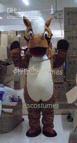 New Adult Halloween Christmas Horse Mascotte Fancy Cartoon Mascot Costume Peluche Fancy Dress Mascot Costume
