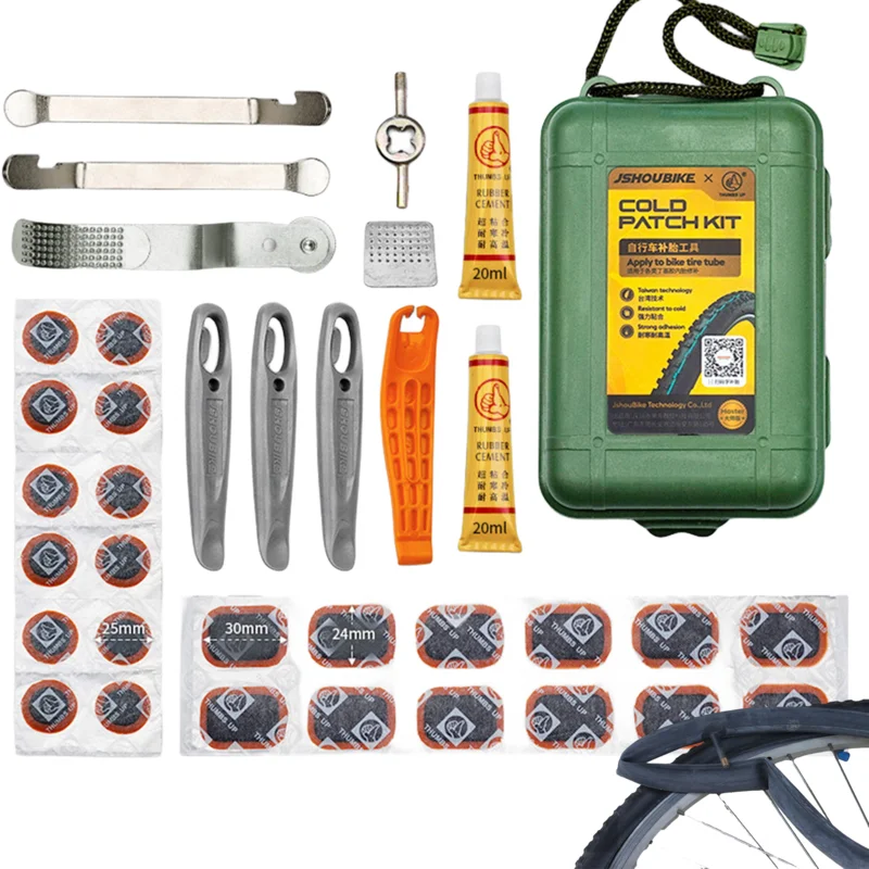 

Комплект для ремонта велосипедных шин, портативный комплект для ремонта шин горного велосипеда, прочный комплект удобных инструментов для дорожного велосипеда, горного велосипеда, Bmx