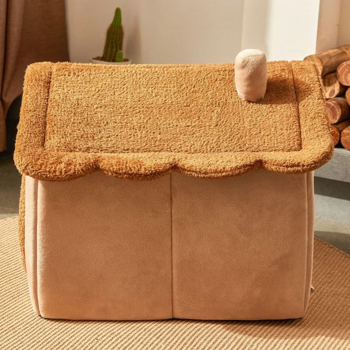 Dog Bed Pet Bed Pet Bed Mat Cartoon House Pet Bed for Cats Small Dogs