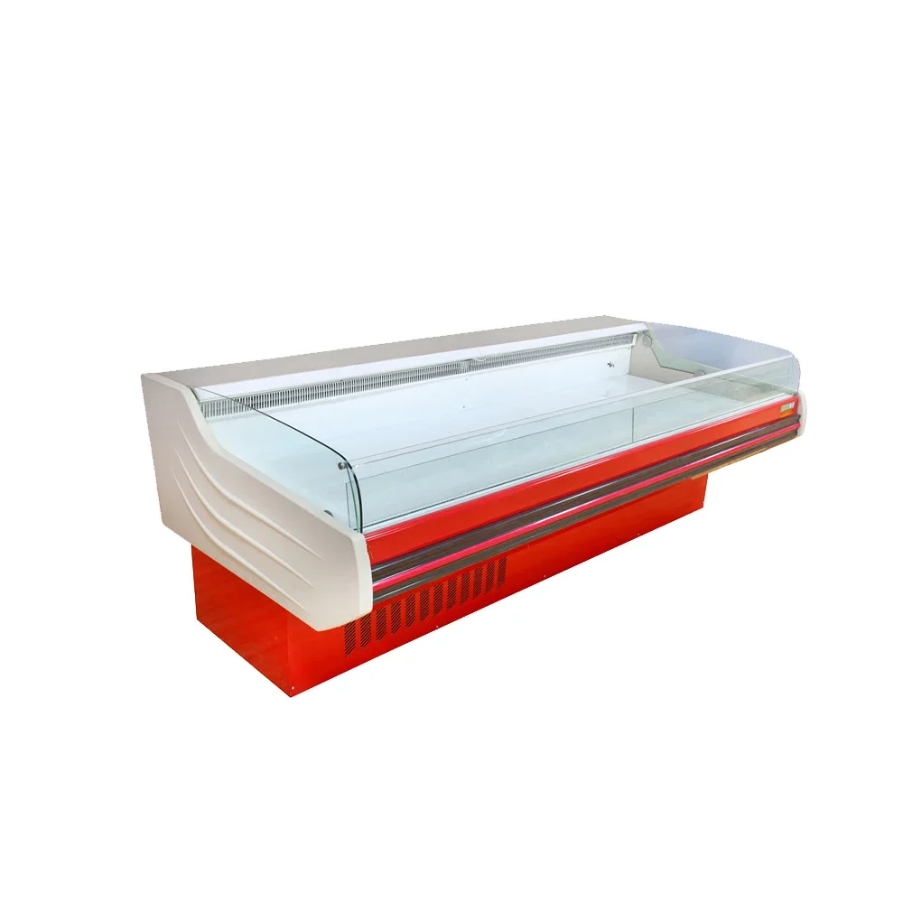 New Commercial Meat Freezer Display Refrigeration Equipment Horizontal Fridge Cooler Refrigerator Showcase For Restaurant