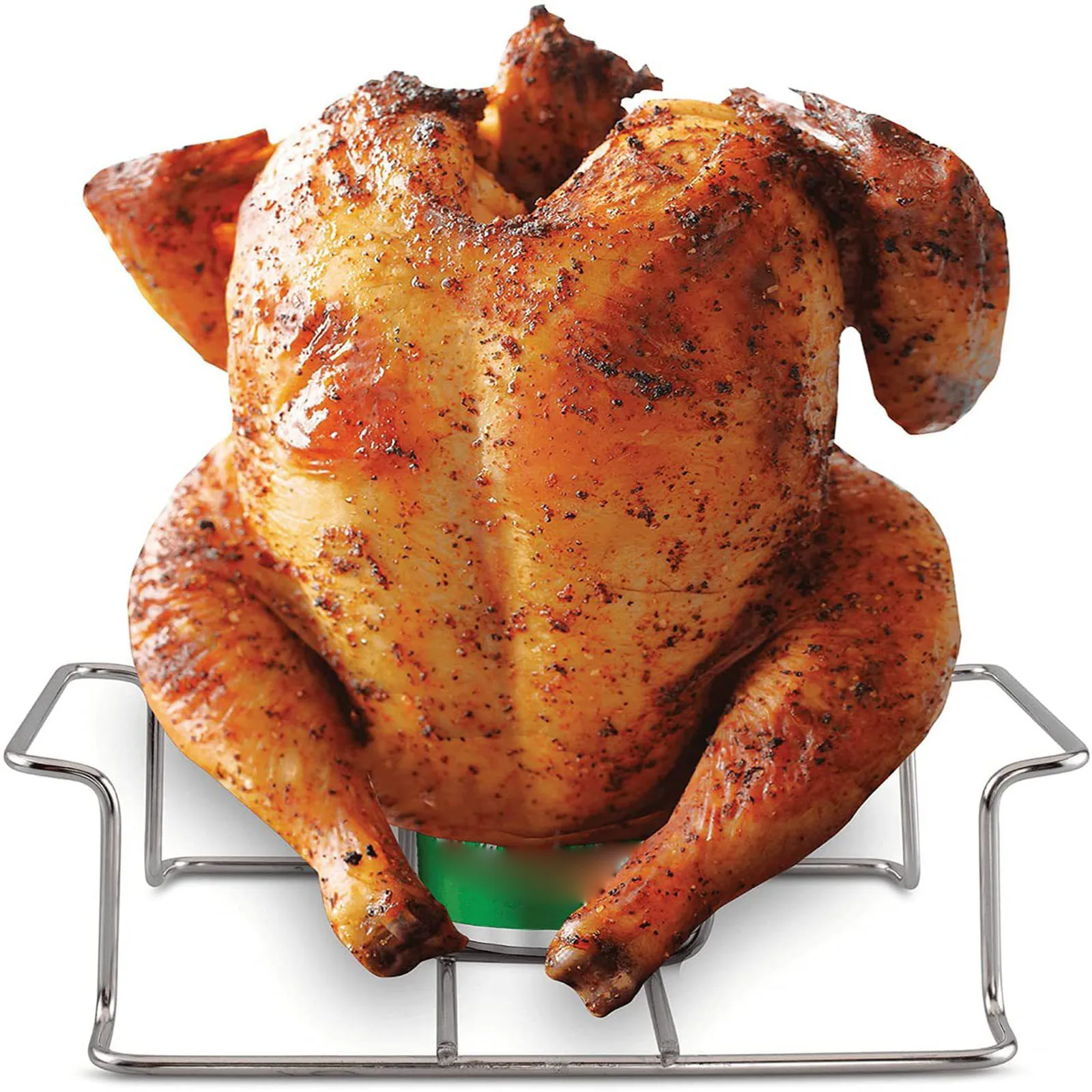 Stainless Steel Foldable Chicken Roaster Rack Beer Can Chicken Turkey Roaster Bbq Grill Rack Stand Holder Multifunctional Stand