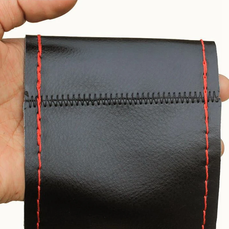 Coprivolante In Pelle Morbida Fai Da Te Con Ago E Filo - Grana Elefante, Universale 38 Cm (Nero)