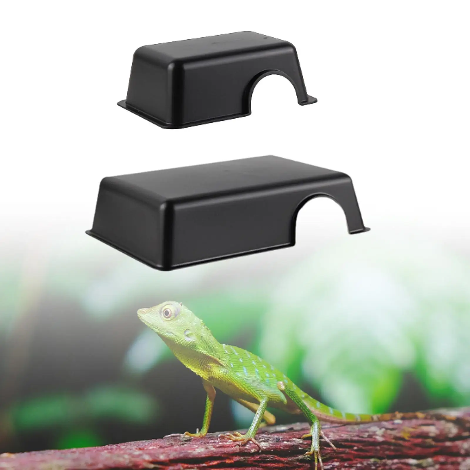 Reptile Hide Box Reptile Hide Nest Ventilated Shelter Portable Small Animal Hideaway Snake Hides Humid Gecko Snake Reptile Hide Box