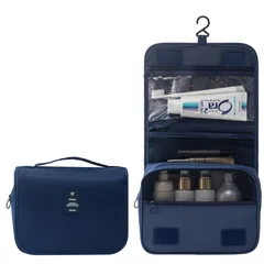 Versatile Travel Companion: Dual - Layer Cosmetic and Grooming Organizer (DEEP BLUE)