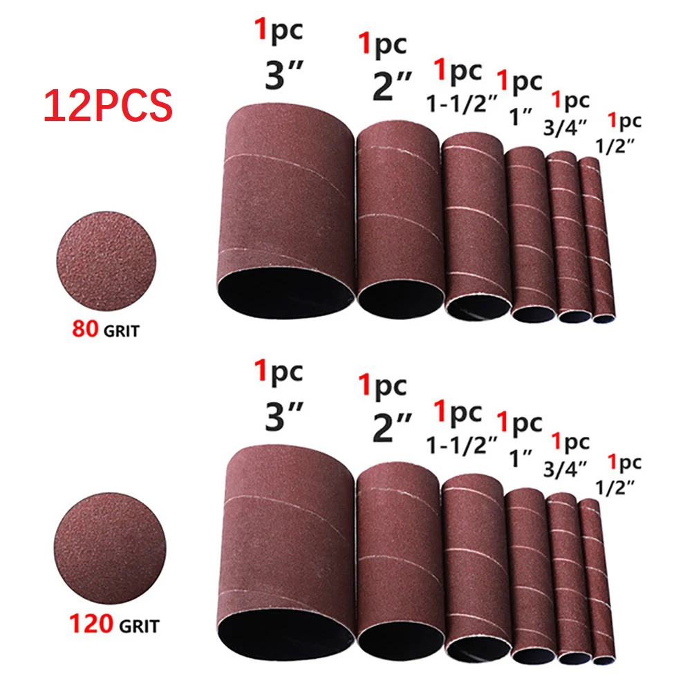 Sanding Paper Sleeve 80+120 4.5inch Alumina Sanding Drum Sleeves Kit