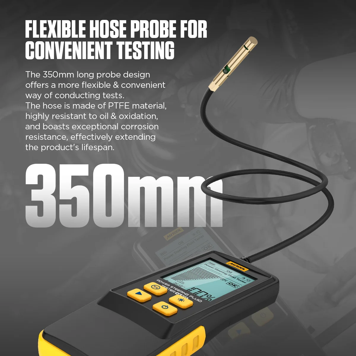 AUTOOL Tester Olio Motore con Display Digitale da 2,8 Pollici per Auto a Benzina e Diesel AS507, Strumenti per Riparazione Motore e Trasmissione - immagine 3